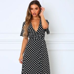 White fox notes on paris maxi wrap dress
